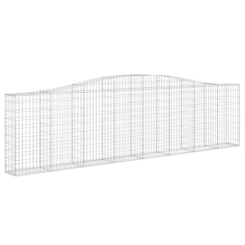 Cesti Gabbioni ad Arco 15 pz 400x30x100/120 cm Ferro Zincato 3145835