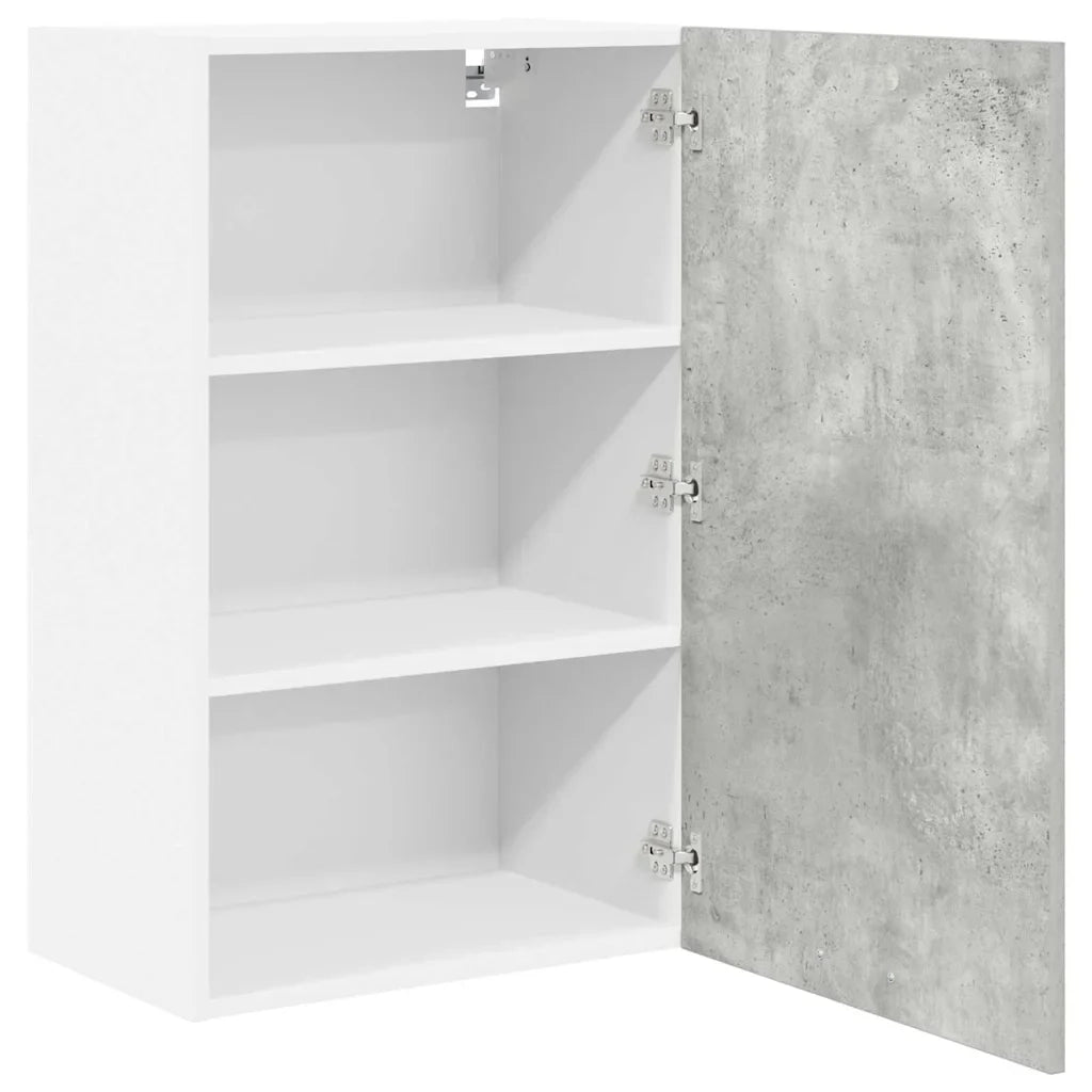 Mobiletto a parete moderno con ampio spazio contenitivo 50 x 31 x 80 cm legno composito grigio cemento 02_0053308