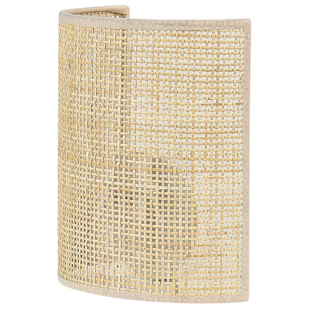 Lampada da parete in rattan naturale con paralume in stile boho soggiorno camera da letto