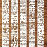 Set di Stencil per Tessuti da 20 pezzi - Stencil per Pittori - Stencil per Fai da Te - Materiali PET di Alta Qualità - Dimensioni 17,7 × 10,1 cm
