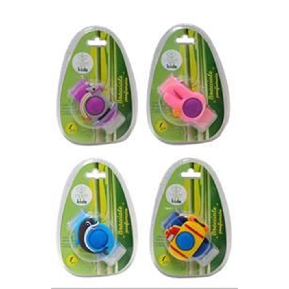 Trade Shop - Set 12pz Bracciale Con 2 Ricambi Profumati Citronella Bambini Repellente Insetti 639665a -