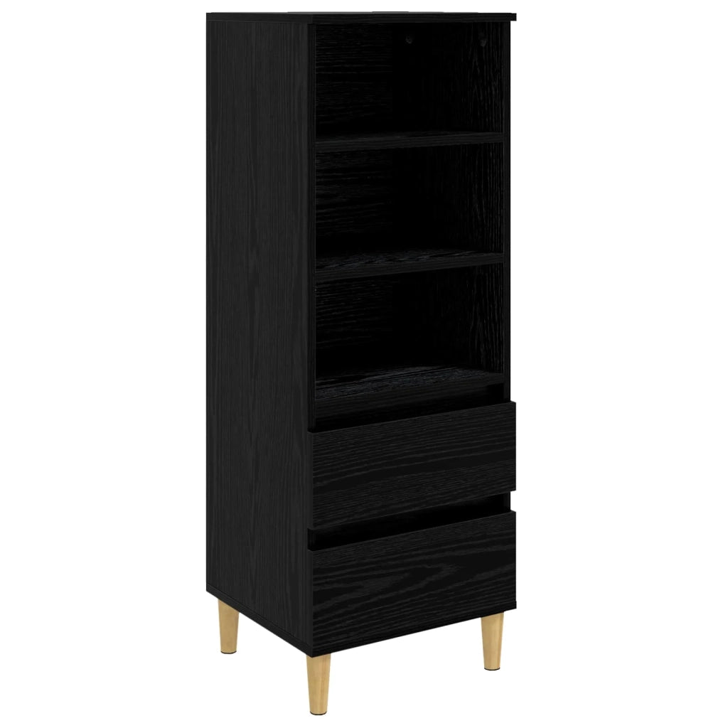 Credenza Rovere Nero 40 x 36 x 110 cm Legno ingegnerizzato 8009867