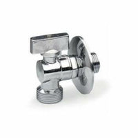 Rubinetto lavatrice 1/2  x 3/4 a farfalla c rosetta ottone crom