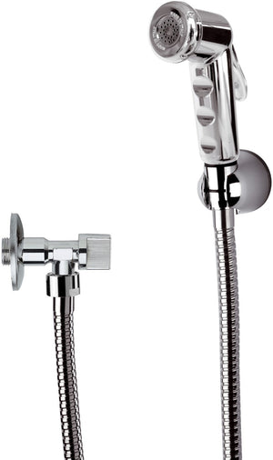 Set doccetta bidet con rubinetto e supporto cromato