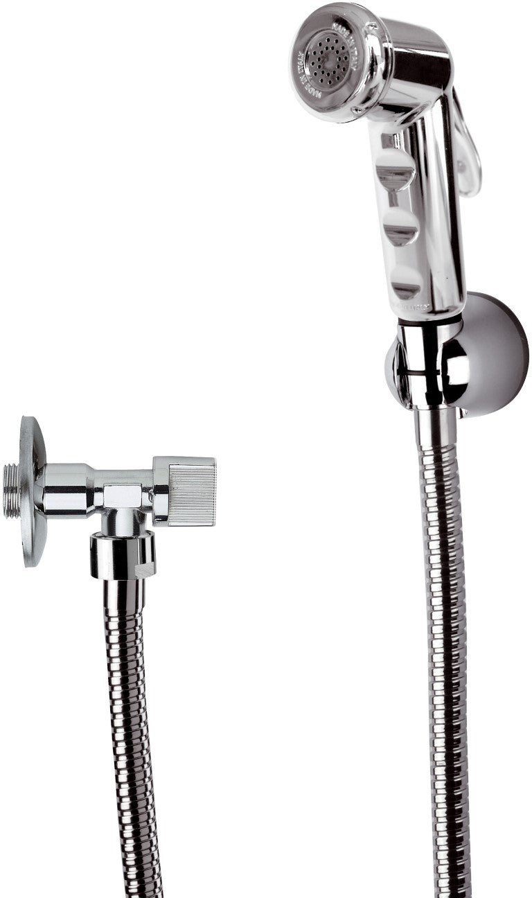 Set doccetta bidet con rubinetto e supporto cromato