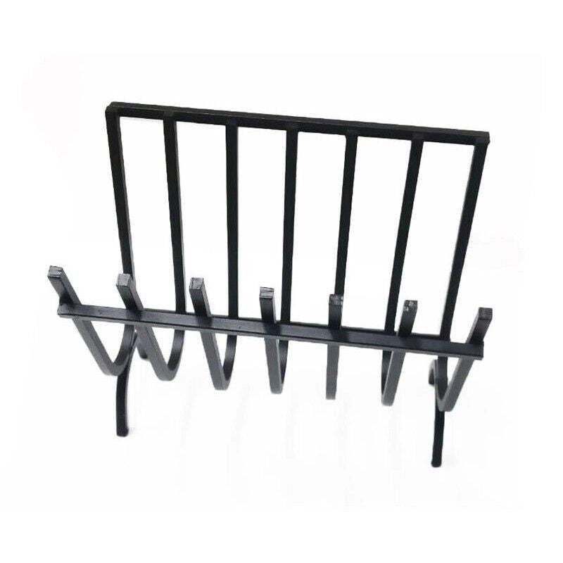 BRUCIALEGNA A CULLA IN FERRO BATTUTO CON 7 BARRE 40 X 24 X H34 CM COLORE NERO