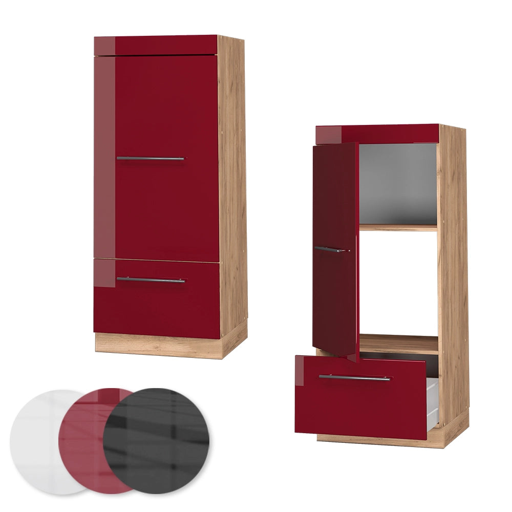 Vicco Set mobili bagno Rosso bordeaux lucido 60 cm