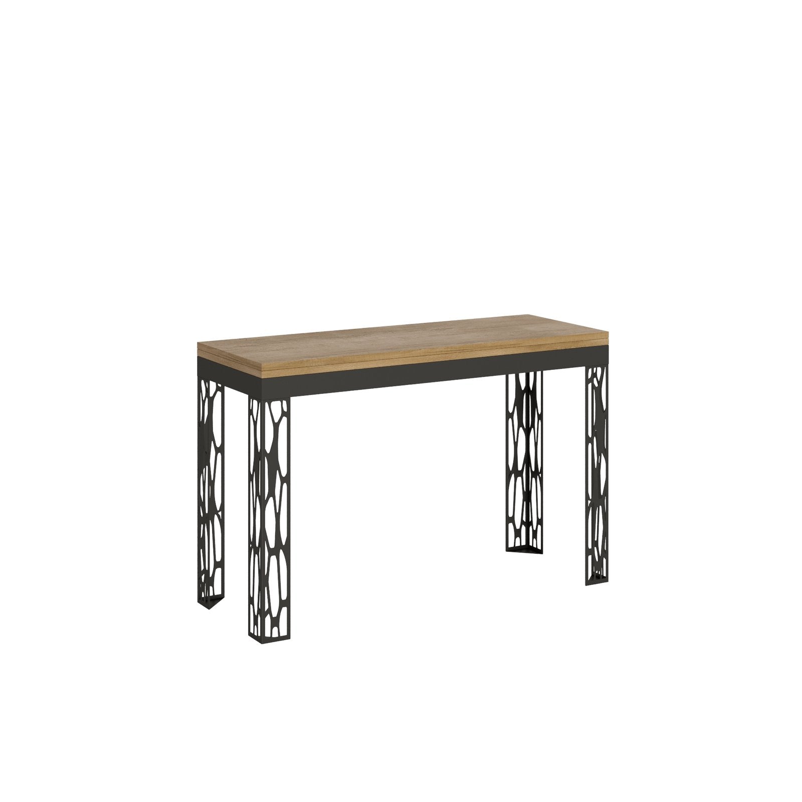 Tavolo Apribile a Libro - GHIBLI DOUBLE Colore: Quercia Natura, Dimensioni: 45x120/90