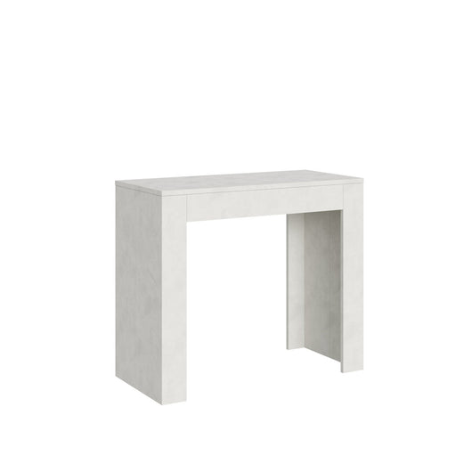 Consolle allungabile - EMY Colore: Bianco Spatolato, Dimensioni: 90x42/198