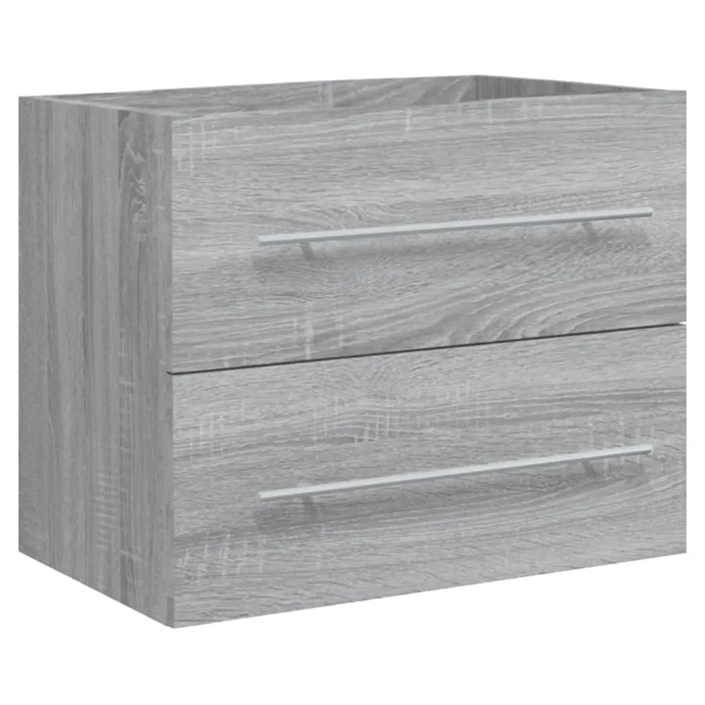 Mobile Bagno e Lavabo Integrato Grigio Sonoma Legno Multistrato cod mxl 71910
