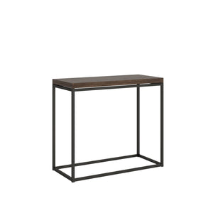 Consolle Apribile a Libro - NORDICA LIBRA Telaio: Antracite, Dimensioni: 90x45/90, Colore: Noce