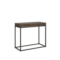 Consolle allungabile - NORDICA Colore: Noce, Telaio: Antracite, Dimensioni: 90x40/300