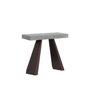 Consolle allungabile Folding - DIAMANTE PREMIUM Colore: Cemento, Dimensioni: 90x40/196