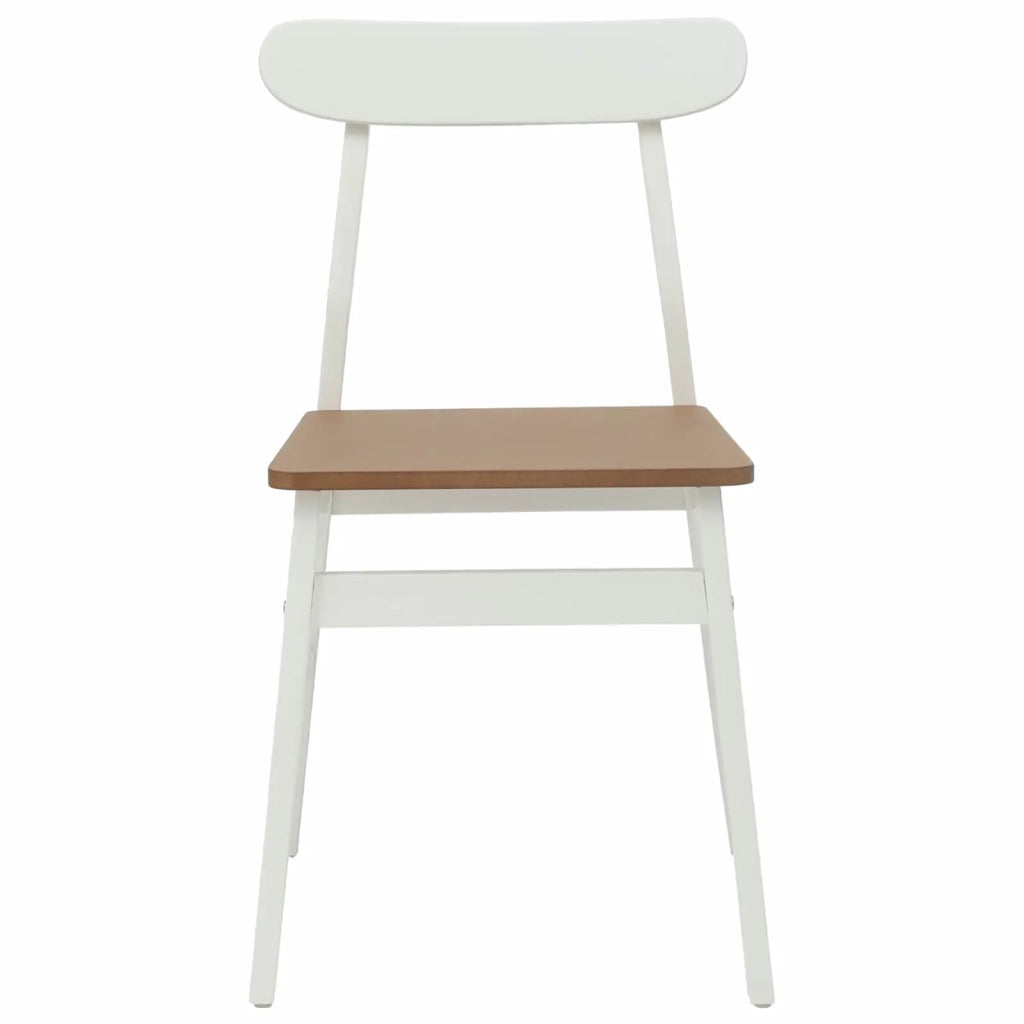 Sedia da pranzo 2 pcs Bianco e Naturale 43 x 44,5 x 77 cm 42020488