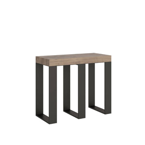 Consolle allungabile Folding - SINTESI PREMIUM Colore: Cemento, Dimensioni: 90x40/196