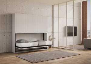 Letto singolo a scomparsa orizzontale con mobile - KANDO