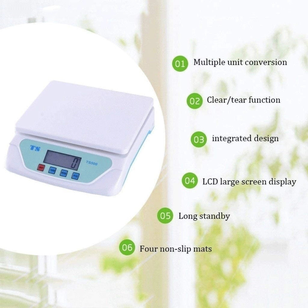 Trade Shop - Bilancia Elettronica Digitale Professionale Min 1 Gr Max 25kg Cucina Laboratorio -