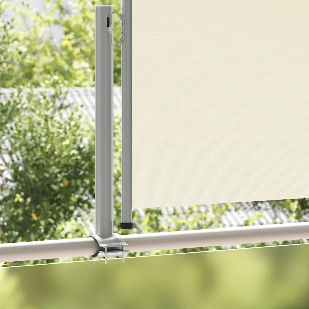 Tenda da Sole Laterale Retrattile 120 x 300 cm Crema 45188