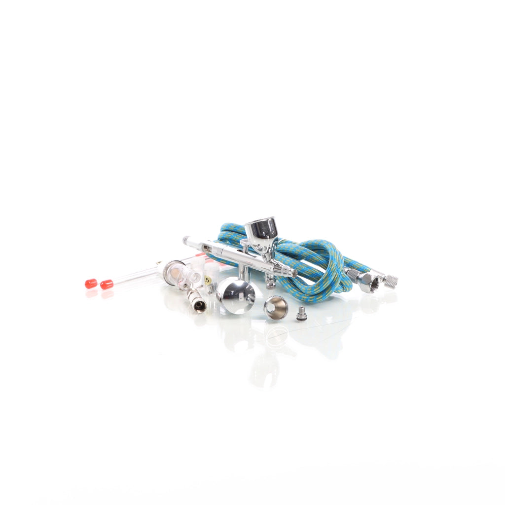 Aerografo doppia azione mod.186K, serbatoi 2, 5, 13ml, ugelli 0,2 0,5 mm, Filtro Aeropenna aerografia