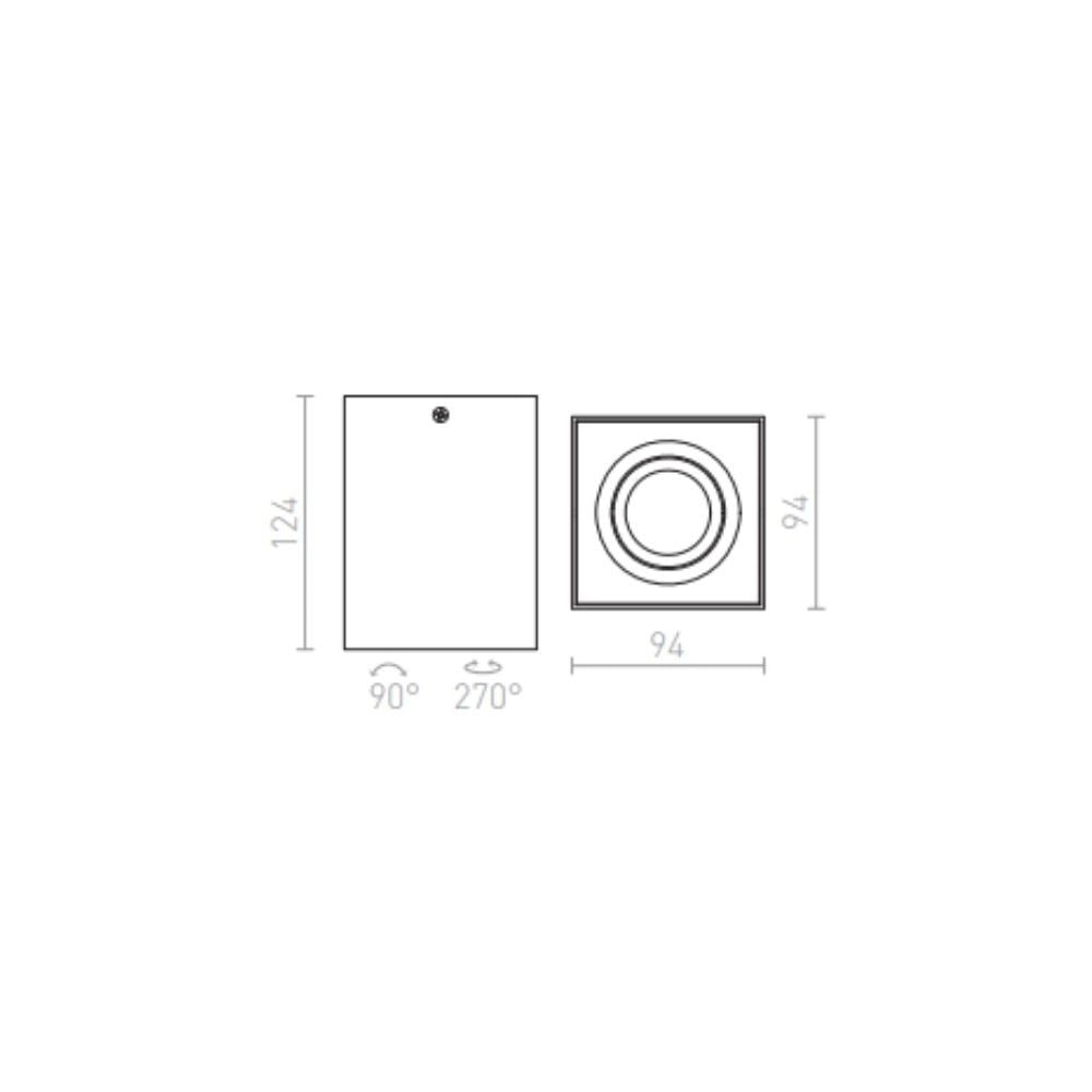 Plafoniera ENKI EDG I bianco 230V GU10 35W