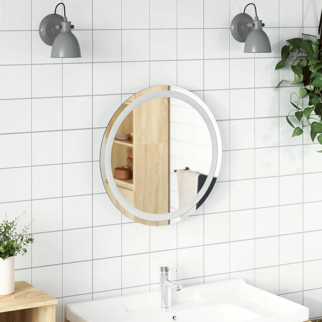 Specchio da bagno LED Trasparente Ø 50 cm vetro temperato 42045846