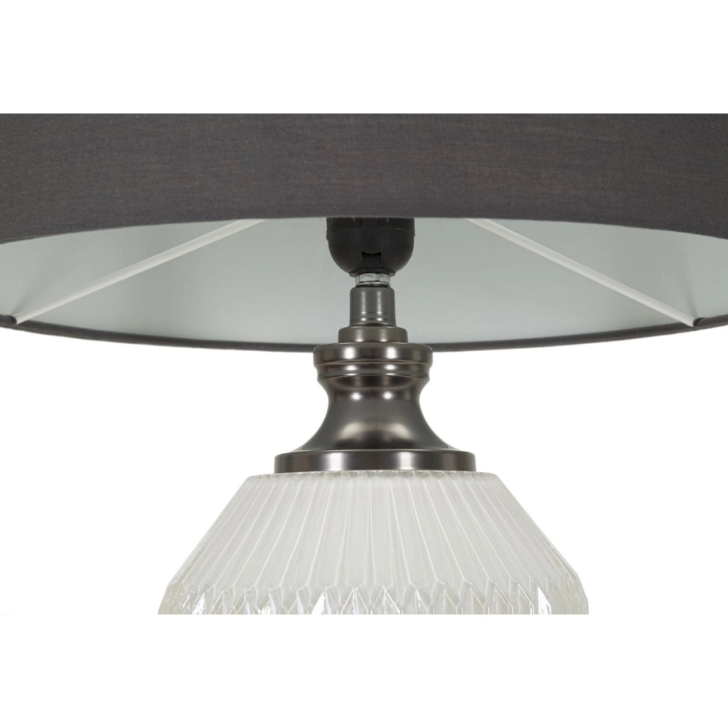 Lampada da Tavolo VKH174, Grigio, Metallo, 37,5x37,5x65 cm