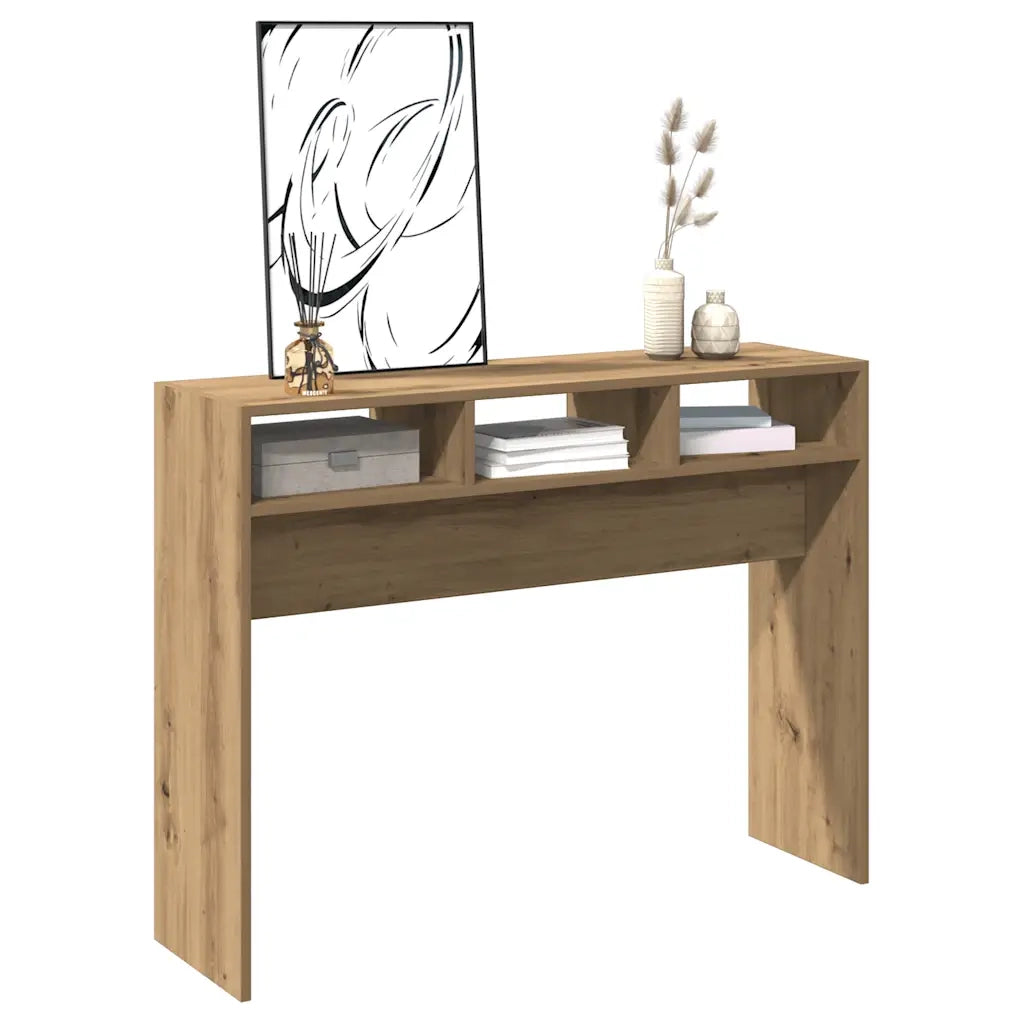 Tavolo Consolle Rovere Artigianale 105x30x80 cm in Truciolato 856623