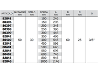 Cilindro doppio effetto Cermag senza supporti attacco alesaggio 50mm stelo 30mm - 82843