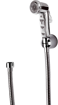 Set doccetta bidet con doccia a pulsante cromata, flessibile e supporto