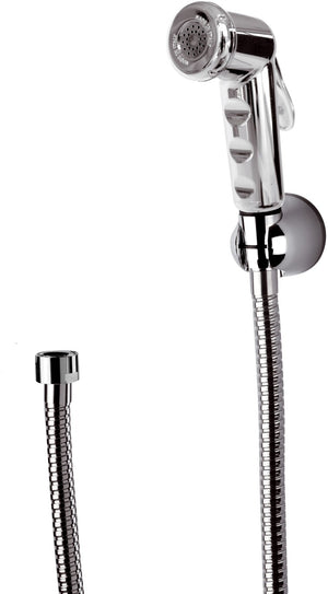 Set doccetta bidet con doccia a pulsante cromata, flessibile e supporto