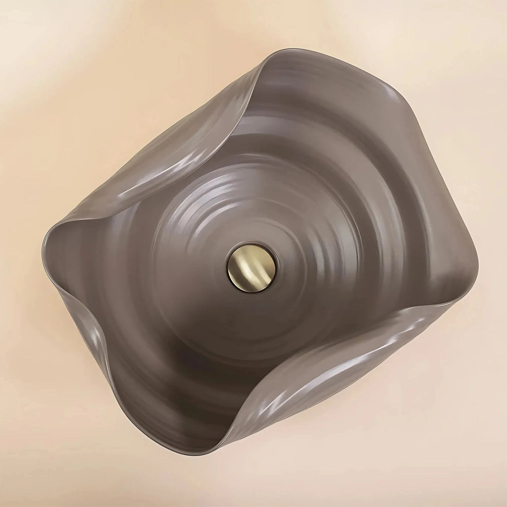 Lavabo Da Appoggio In Ceramica Rea Hm-66tb Handmade Art