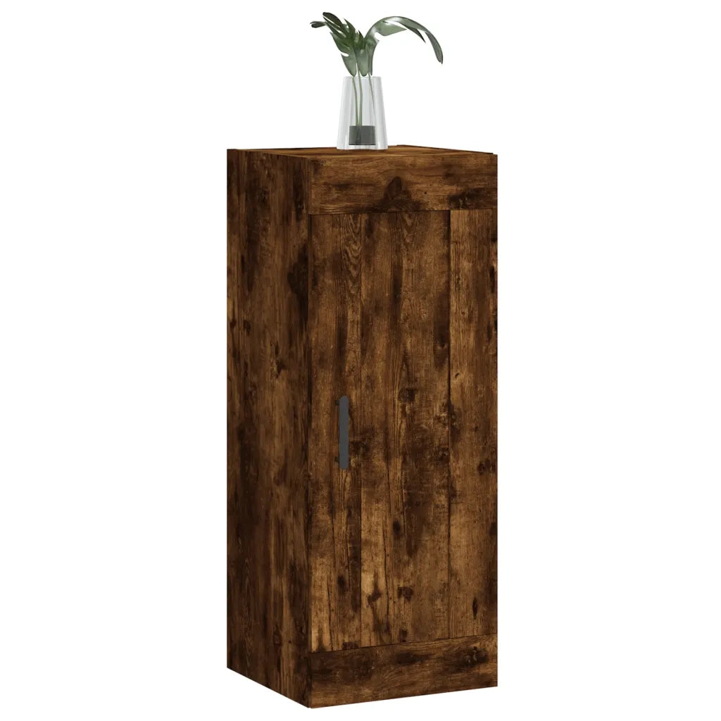 Mobile a Parete Rovere Fumo 34,5x34x90 cm in Legno Multistrato 830513