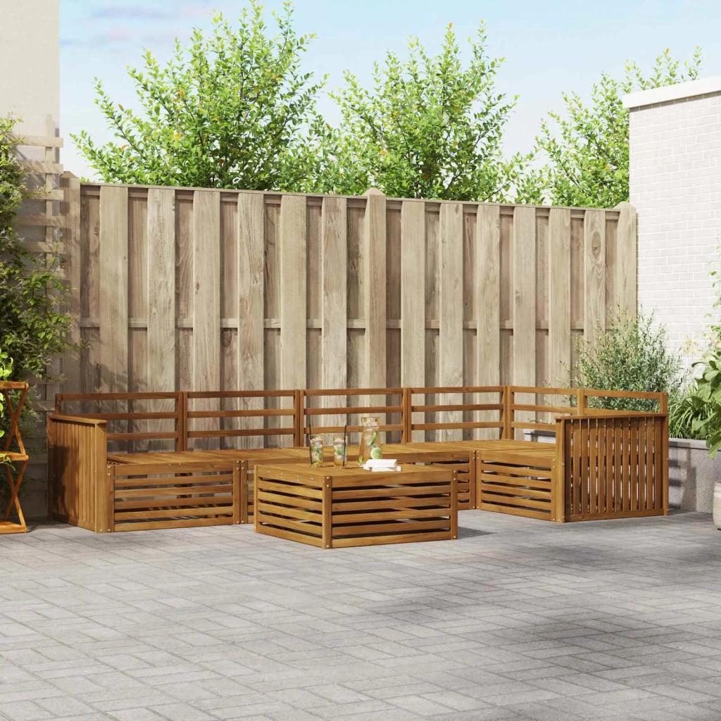 Set di divani da esterno 6 pcs Naturale