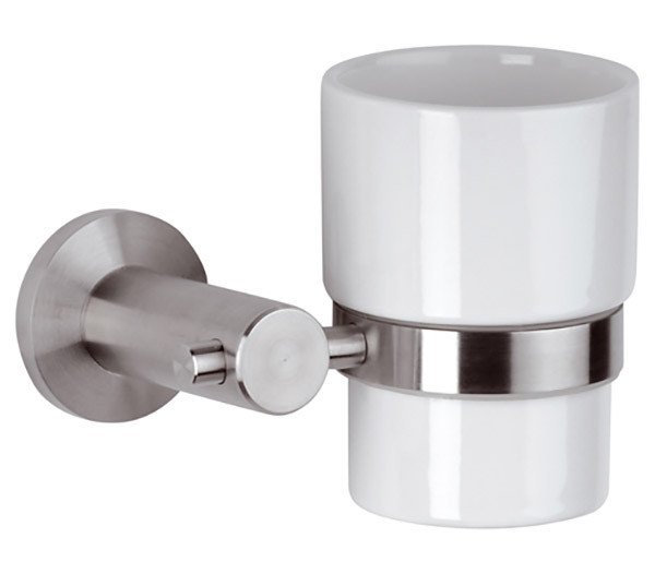 Remer portabicchiere in ceramica - serie minimal inox