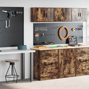 Armadi da Garage 2 pz Rovere Fumo in Legno Multistrato 3328336