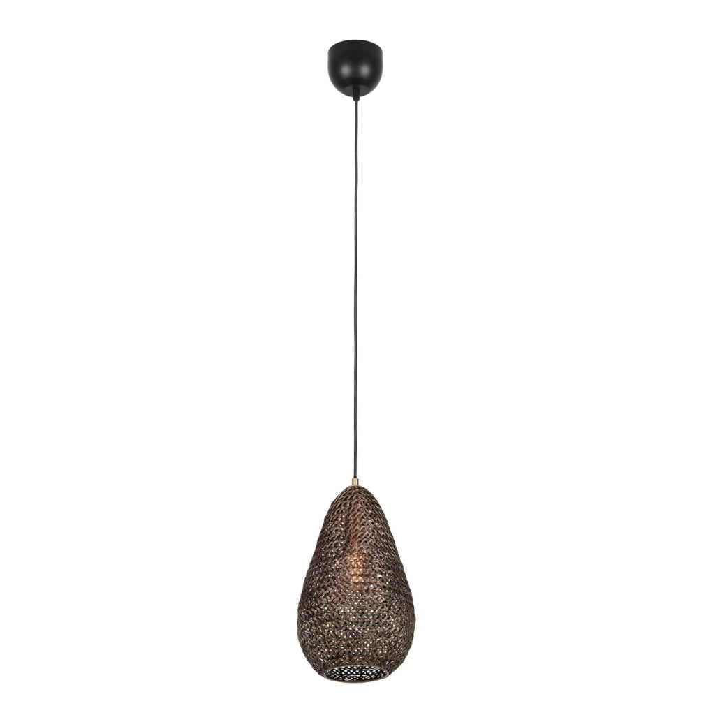 Lampada a sospensione Trio Ziva metallo ottone E27 10W