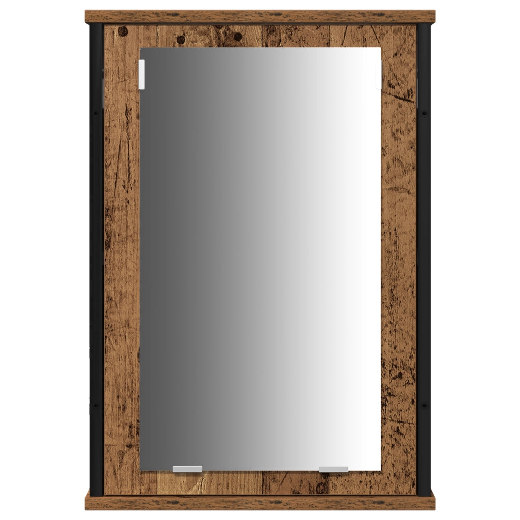 Mobile da bagno con lavabo integrato in legno vecchio