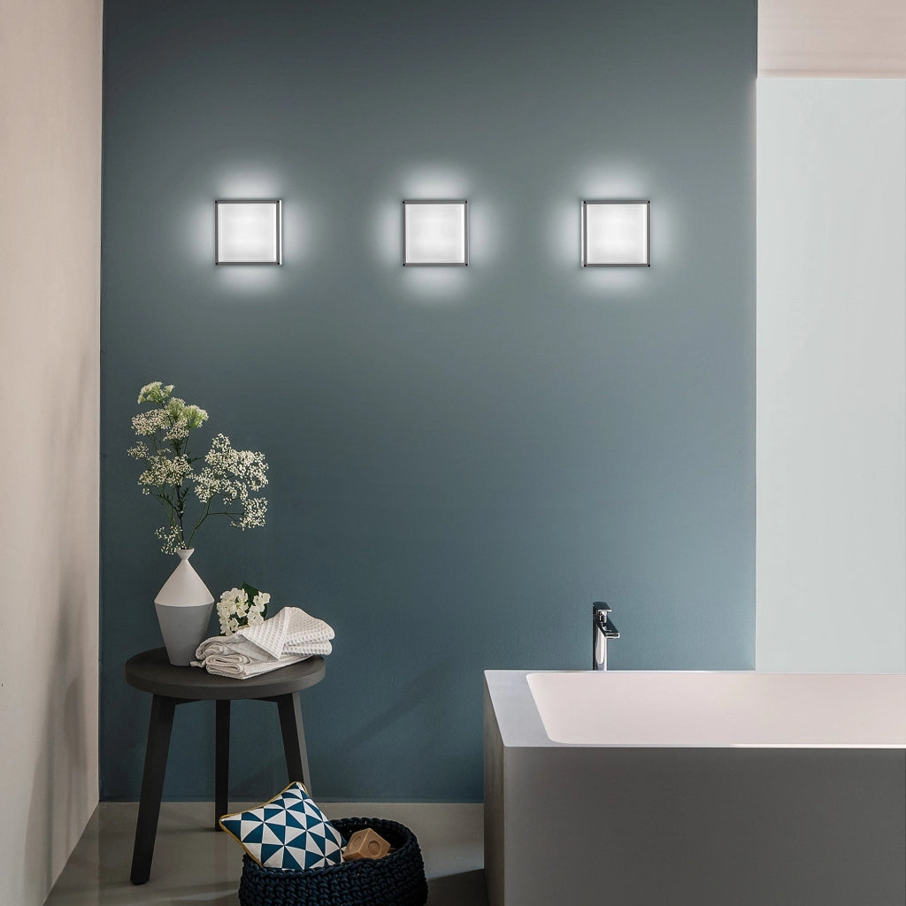 Lampada da Parete e Soffitto LED 10W IP54 3000K Bianco Opaco - Design Moderno in Alluminio Pressofuso 12.2x25x9.5 cm per Ambienti Outdoor e Indoor