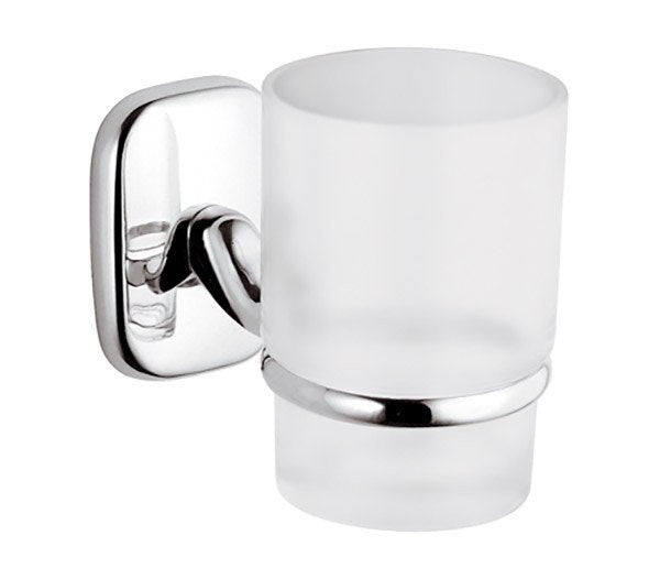 Remer portabicchiere da muro in vetro bianco sabbiato - serie su