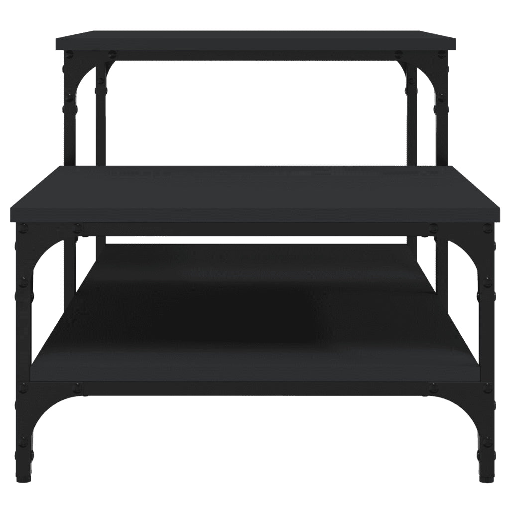 Tavolino da Salotto Nero 100x50,5x45 cm in Legno Multistrato 835379