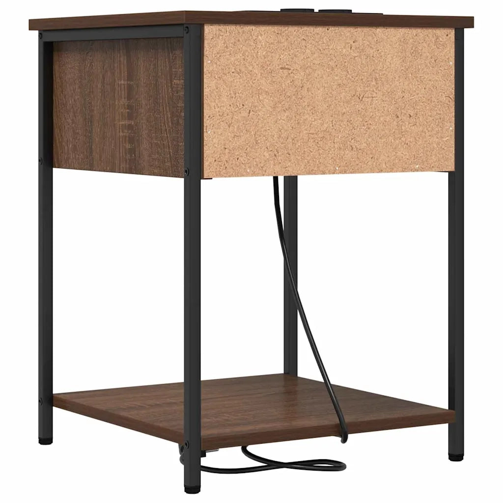 Armadio da Notte con cassetto Rovere Marrone 42 x 41 x 56 cm 859428