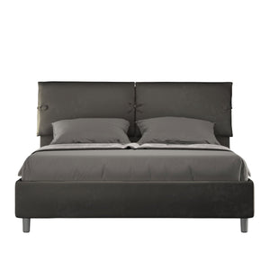 Letto Matrimoniale 160x210 cm con Rete e Contenitore Sleeper Grigio