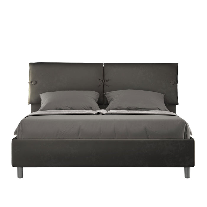 Letto Matrimoniale 160x210 cm con Rete e Contenitore Sleeper Grigio