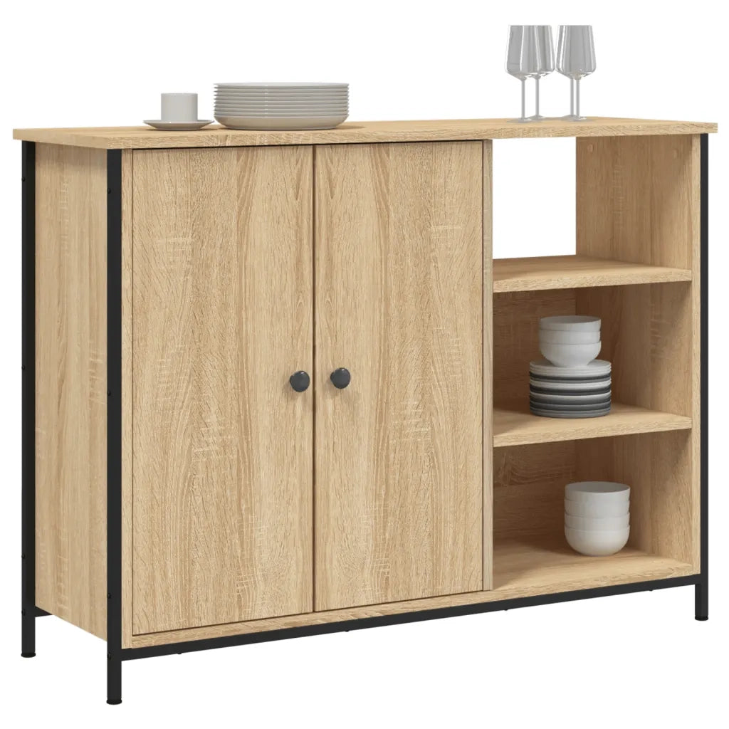 Credenza-Buffet-Armadio da cucina Rovere Sonoma 100x33x75 cm in Legno Multistrato