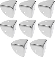 Protezioni Angolari 39mm - 8 Pezzi - Protezioni Angolari in Metallo Lavorato a Forma - Per Scatole in Legno/Biblioteche - Argento - Materiale di Alta Qualità - Protezioni Angolari a Forma