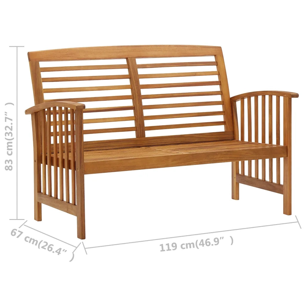 Set Divani da Giardino 5 pz in Legno Massello di Acacia 3057973