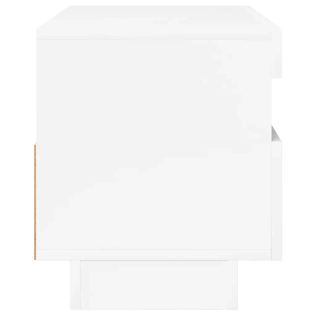 Mobile Porta TV con Luci LED Bianco Lucido 80x35x40 cm  cod mxl 13435