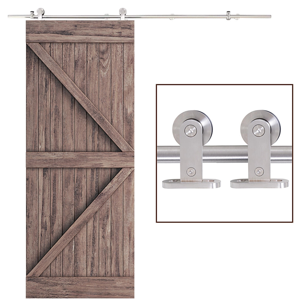 Kit Binario Scorrevole Acciaio Inox ¨C Xylo ¨C ?2,5x200 cm Argento