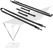 Set di protezione contro il vento per ombrelli, cinture regolabili, tessuto in poliestere resistente al vento, grappe metalliche robuste