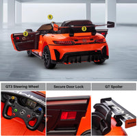 Macchina Elettrica per Bambini Licenza Ufficiale Mercedes Benz GT3 Telecomandata 12V 4,5Ah Arancione